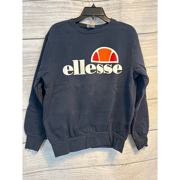 Ellesse Mens Navy Blue Crewneck Sweatshirt M - Picture 1 of 3